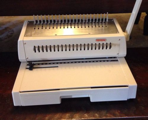 Tashin 210PB Plastic Comb Binding Machine w/ 4 packs of 1/2 Blue Binding Combs
