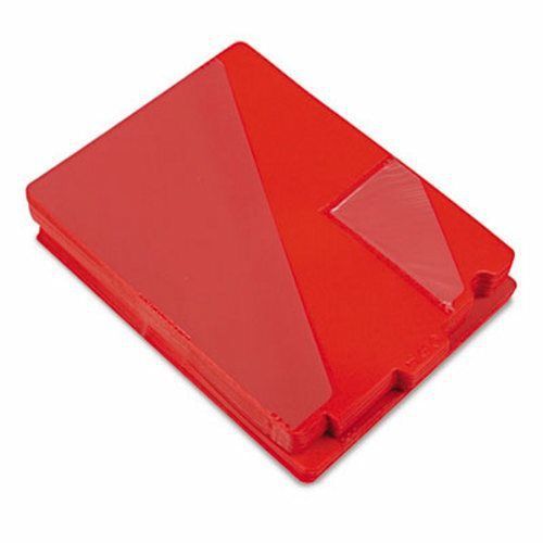 Smead Out Guides with Diagonal-Cut Pockets, Poly, Letter, Red, 50/Box (SMD61960)
