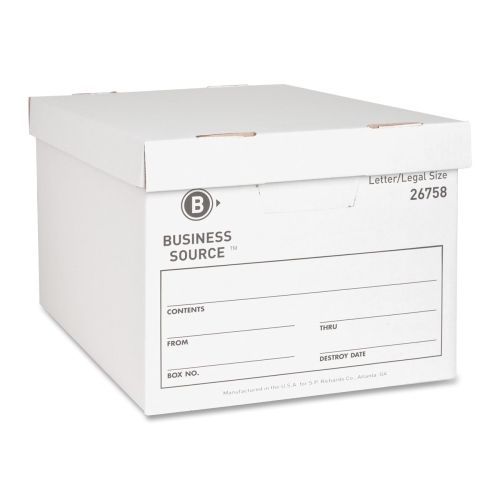 Business source file storage box -stackable -12/carton-10&#034;hx12&#034;wx15&#034;d- bsn26758 for sale