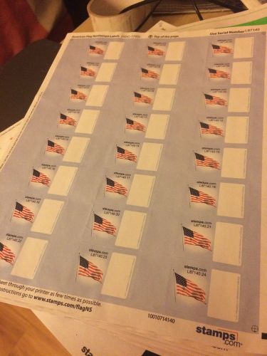 Stamps.Com American Flag Netstamps Labels