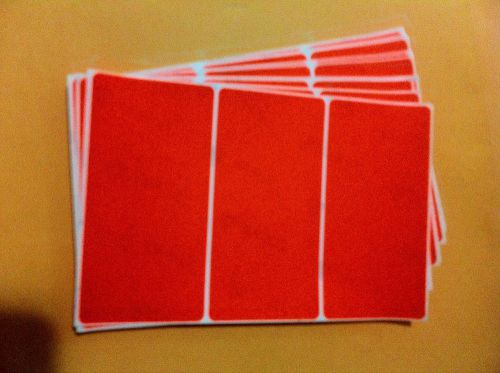 Avery 2x4&#034; NEON Orange Labels 5163 Size 3 Labels per Page 24 Sheets