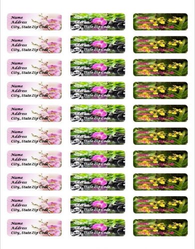 30 Personalized Return Address Flowers Labels (fx3) Buy 3 get 1 free