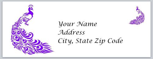 30 Personalized Return Address Labels Peacock Buy 3 get 1 free (pe1)
