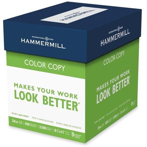 Hammermill Color Copy Paper - 8.5&#034;x11&#034;-28 lb - 100Bright -2500/Ctn -White