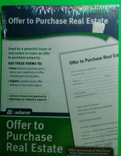 Real estate, offer to purchase real estate