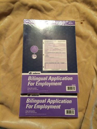 Adams Bilingual Application For Employment - 9661ES, 200 Applications On 4 Pads