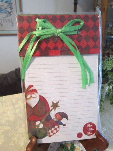 Christmas notepad with holder &#034;ho ho ho&#034;  100 sheets for sale