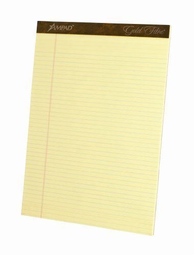 Ampad gold fibre premium narrow-ruled writing pad - 50 sheet - 16 lb (amp20022) for sale