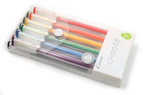 Pilot Choose Gel Pen 0.7mm 12 Colors