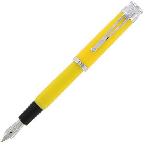 Retro 51 Tornado Acrylic Yellow Medium Nib Fountain Pen