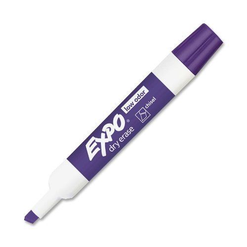 New expo low-odor dry erase markers, chisel tip, purple, set of 12 for sale