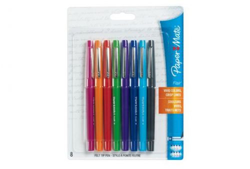 PAPER MATE FLAIR 8 ASSORTED COLORS
