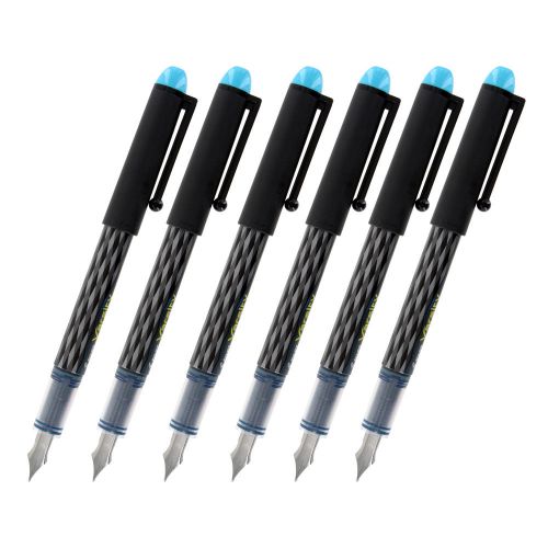 Pilot Varsity Fountain Pen, Turquoise Ink, 6/Pack
