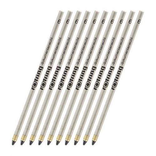 Rotring D1 3-in-1 Ball Point Multi Pen Refill, Medium Point, Black Ink, 10/Pack