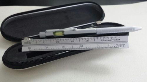 Aluminum Ruler Pen Gift Set (drafting set) by Scalepro (metric)