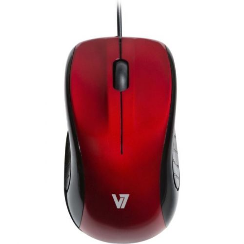 V7 keyboards &amp; mice mv3010010-red-5nb 3btn usb wired optical mouse for sale