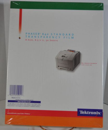 TEKTRONIX PHASER 840 STANDARD TRANSPARENCY FILM A-SIZE 8.5X11 - 50 SHEETS