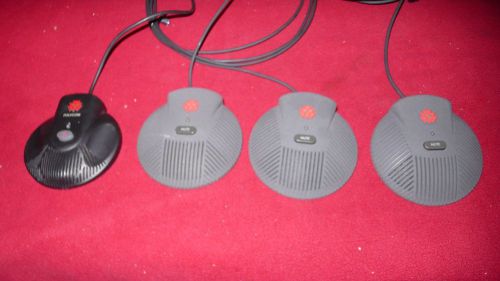 3 Polycom SoundStation EX External Microphone 2201-00698-001 &amp; ONE 2201-07155