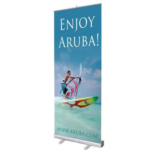 33&#034; x 80&#034; Retractable Roll up Stand  Display With FREE BANNER