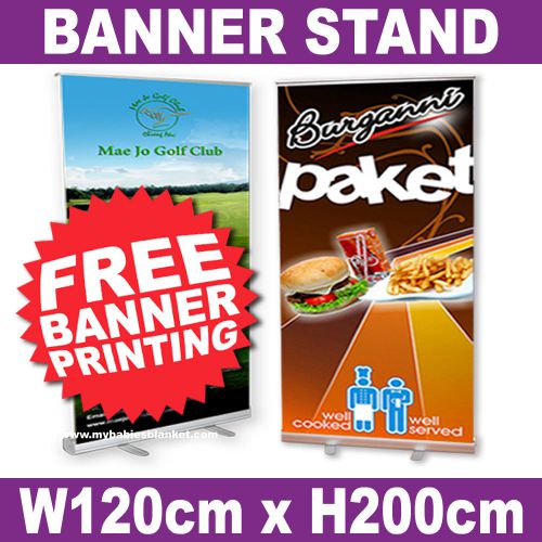 48&#034; wide Exhibition Roll Up Banner Stand Trade Show Pop Up Display + THICK PRINT