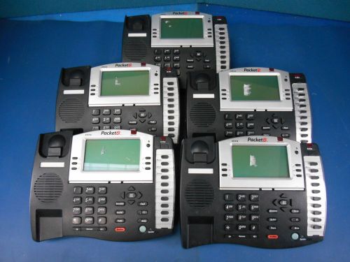 LOT of 5: PACKET8 Virtual Office ST2118 VOIP Phone System Desk Unit, No Headset