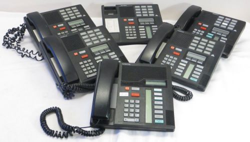 Lot of 6 Nortel Phone Networks Telephones 1x M7208, 5x M7310 For Parts Only