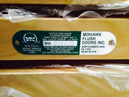 3 Mohawk Flush solid core interior Fire doors BRAND NEW 79 x 35  &amp; 1 3/4 thick