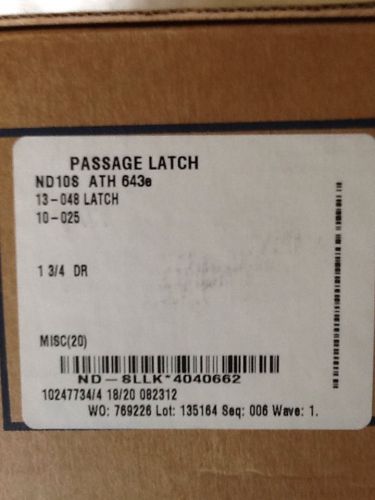 Schlage passage latch nd10s ath 643e for sale