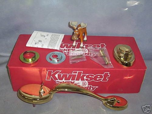 Kwikset Polished Brass Door Knob Chelsea Series Dummy Set 802CE L03 98020-045