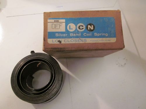 Vintage LCN Silver Band Steel Coil Spring Repair Door Closer DEF 3-1/4&#034;X1-3/4&#034;