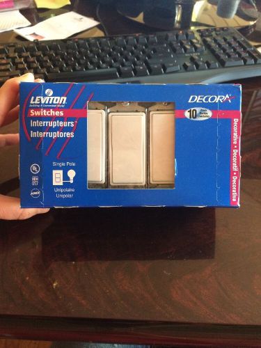 Leviton 137 5601-2WM White Decora Single Polw Switch New Box Of 10