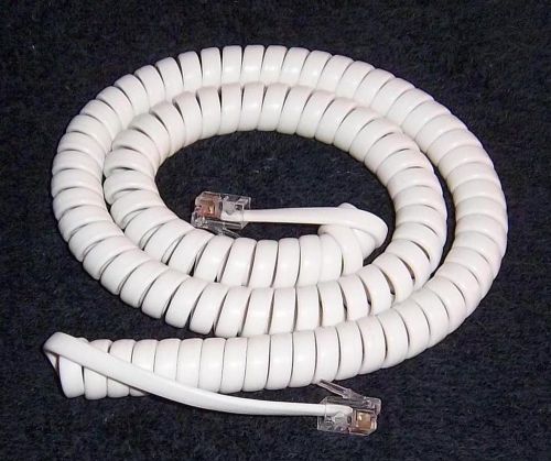 New handset cord 12 ft white heavy duty new in a factory sealed bag for sale
