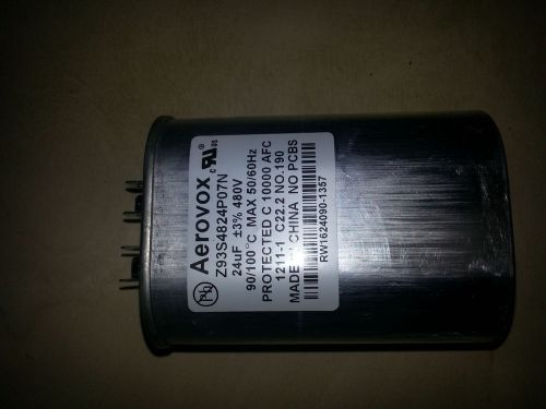 Aerovox lighting capacitor 24uf 480 volt 1000 watt metal halide z93s4824* new for sale