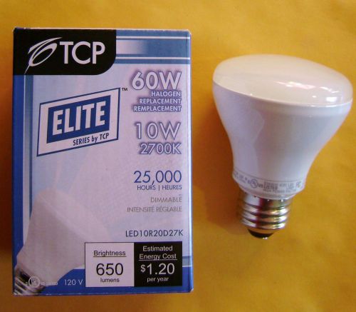 10 watt dimmable r20 warm white led bulb 2700k lamp tcp led10r20d27k energy star for sale