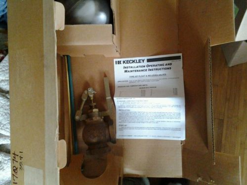 Keckley #27 float #62 lever valve 1 1/4 inch bronze 120 psig type o&amp;m