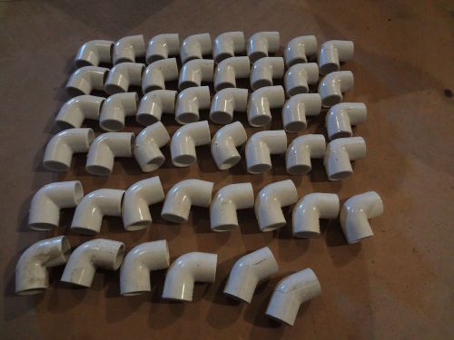 Lot of (46) 3/4&#034; sch 40 pvc soc x soc- (44) 90 degree elbow, (2) 45 degree elbow for sale