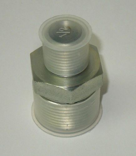 1&#034; x 1/2&#034; npt hex reducing nipple plated steel hydraulic new &lt;5404-16-08 for sale