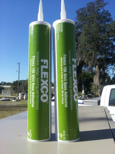 (2) 30oz tubes of Flexco 106 Wall Base Adhesive