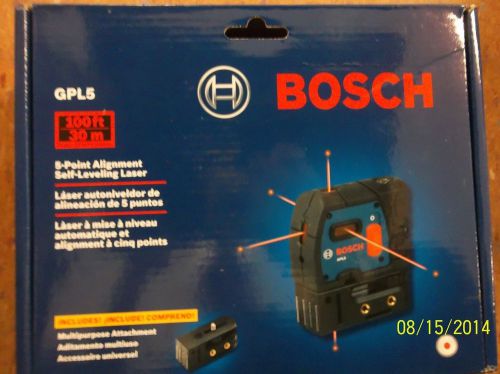 NEW Bosch GPL 5 5-Point Self-Levelling Alignment Laser 100ft