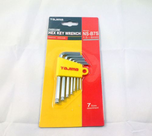 NEW Tajima Excellent 7 Sizes assortment Hex Allen Key Set  Allen Wrench 1.5--6mm