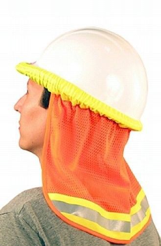 New Helmet Hard Hat Hi Vis Orange Neck Shield for Sun Heat Protection