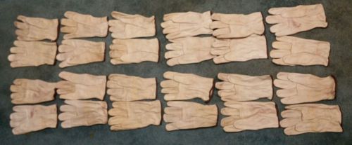 New leather work gloves, size large (12 pairs)