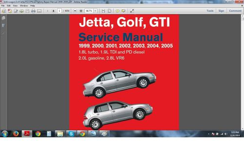 VOLKSWAGEN VW JETTA GOLF GTI 1999-2005