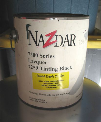 NazDar 7200 Series Lacquer Screenprinting Silkscreening Ink #7259 Tinting Black