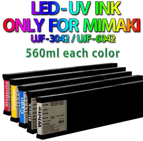 NEW MIMAKI UV-INK ONLY FOR UJF-3042 / UJF-6042 560ml EACH 5 COLORS SET Cartridge