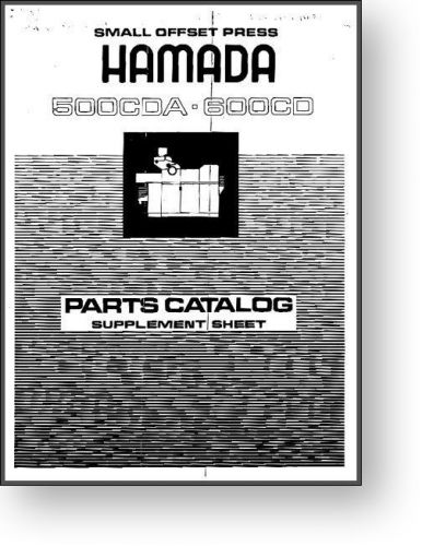 Hamada 500CDA / 600CD Parts Manual
