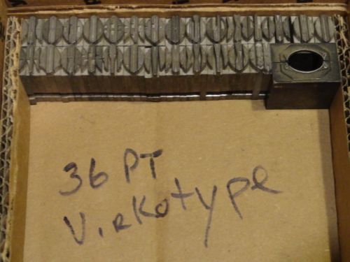 Lot Vintage Letterpress Lead Foundry 36 point Virkotype Initials Font.