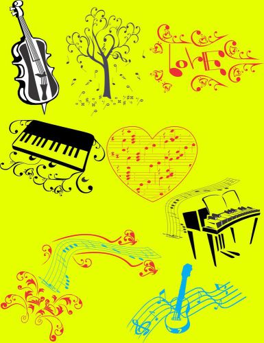 50 Music Clipart for Vinyl Cutter