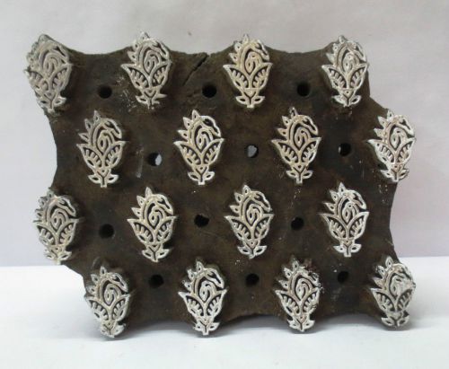 VINTAGE WOODEN CARVED TEXTILE PRINTING ON FABRIC BLOCK STAMP HOME DECOR HOT 103