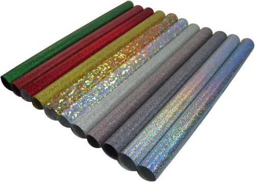 11 colors kit  holographic glitter heat press transfer vinyl 20&#034;x12&#034; each siser for sale